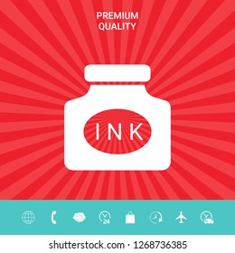 Ink bottle icon. Graphic elements for your design