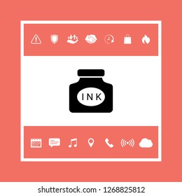 Ink bottle icon. Graphic elements for your design