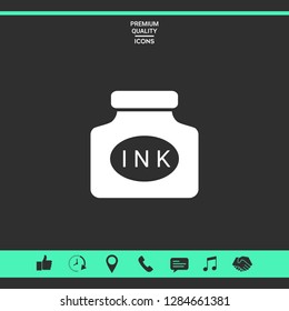 Ink bottle icon. Graphic elements for your design