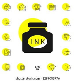 Ink bottle icon. Graphic elements for your design