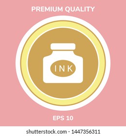 Ink bottle icon. Graphic elements for your design