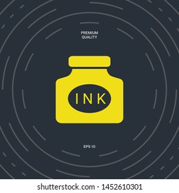 Ink bottle icon. Graphic elements for your design