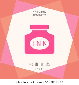Ink bottle icon. Graphic elements for your design