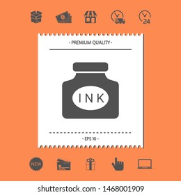 Ink bottle icon. Graphic elements for your design