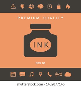 Ink bottle icon. Graphic elements for your design