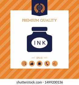 Ink bottle icon. Graphic elements for your design
