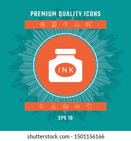 Ink bottle icon. Graphic elements for your design