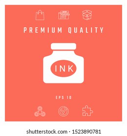 Ink bottle icon. Graphic elements for your design