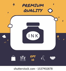 Ink bottle icon. Graphic elements for your design