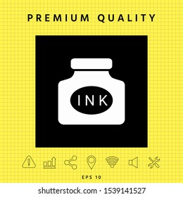 Ink bottle icon. Graphic elements for your design