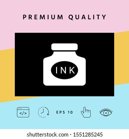 Ink bottle icon. Graphic elements for your design