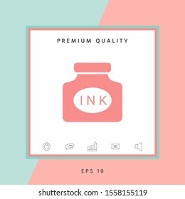 Ink bottle icon. Graphic elements for your design