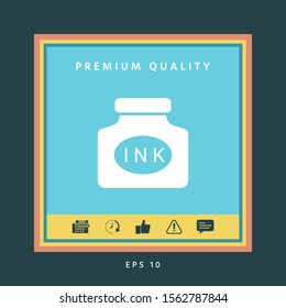 Ink bottle icon. Graphic elements for your design