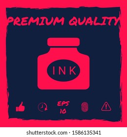 Ink bottle icon. Graphic elements for your design