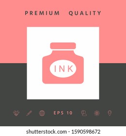 Ink bottle icon. Graphic elements for your design