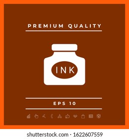 Ink bottle icon. Graphic elements for your design