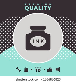 Ink bottle icon. Graphic elements for your design