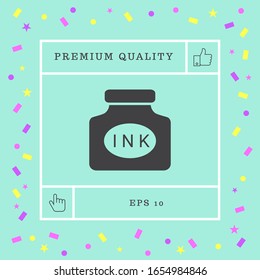 Ink bottle icon. Graphic elements for your design