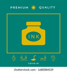 Ink bottle icon. Graphic elements for your design