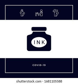 Icono de botella de tinta. Elementos gráficos para el diseño
