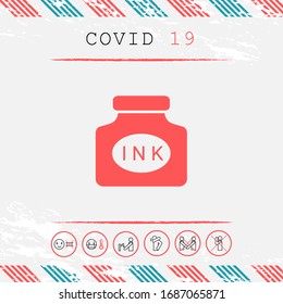 Ink bottle icon. Graphic elements for your design