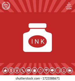 Tinte Flaschensymbol. Grafische Elemente für Ihr Design