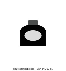 ink bottle icon. Line Art Style Design Isolated On White Background.