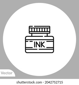 Ink bottle icon sign vector,Symbol, logo illustration for web and mobile
