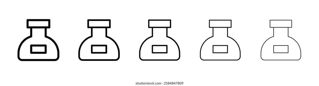 Ink bottle icon Vector logo sign