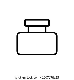 INK bottle icon vector in outline style on white background