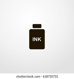 ink bottle icon. vector sign symbol on white background