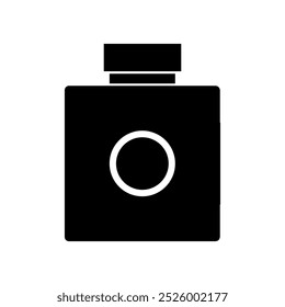 Botella de tinta ilustrada en Vector sobre fondo