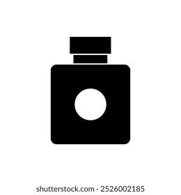 Ink bottle illustrated in vector on background