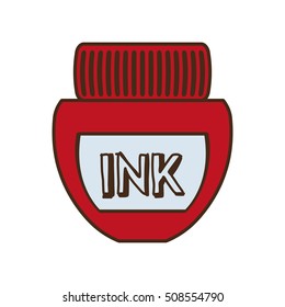 ink bottle isolated icon vector illustration design
