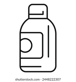 Tintenflasche für die Umriss-Vektorgrafik des Druckersymbols. Design kann Müll verursachen. Ökologische Tinte Gadget