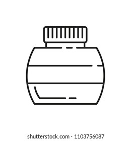 Ink Bottle Thin Line Icon Illustration Design