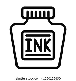 Ink bottle vector icon