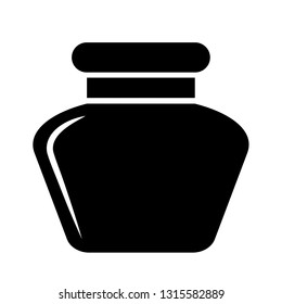 Ink bottle vector icon on white background