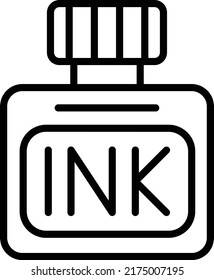 Ink-Flasche-Vektorgrafik-Design