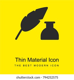 Ink bright yellow material minimal icon or logo design