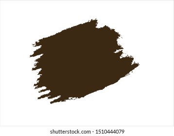 ink brown paint stroke banner layout background. vector brush element 