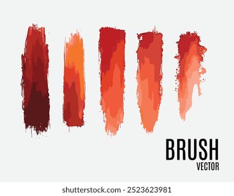 Ink brush abstract stroke collection