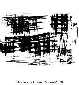 Ink brush background. Vector illustration. Grunge hand drawn watercolor texture.