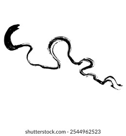 Ink Brush Grunge Wave Stroke Texture