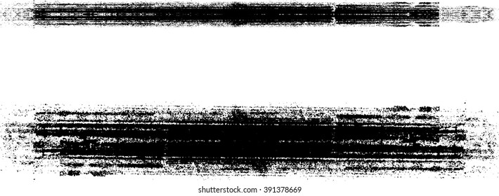 ink Brush line Collection . Grunge Brush Stroke .
