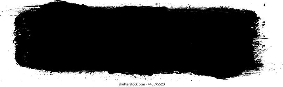 Ink Brush line .Distressed Brush Stroke . Black divider . Modern Textured banner . 
