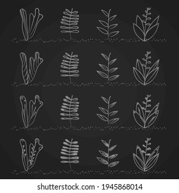 Ink brush with a plant theme
