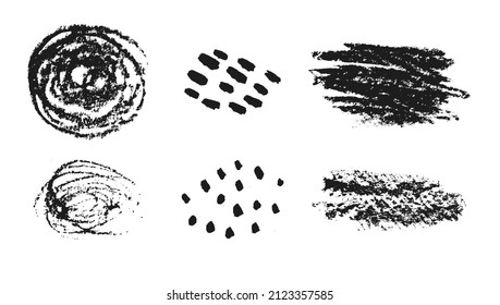 Ink, Brush Scribble Vector Desing Elements Set