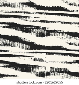 Ink Brush Stokes Textured Striped Pattern