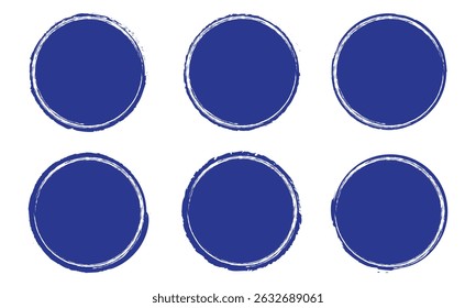 Ink brush stroke background or grunge paint brush. Grunge blue stamp. Grunge oval circle. Grunge paint blue circle. Eps 10q